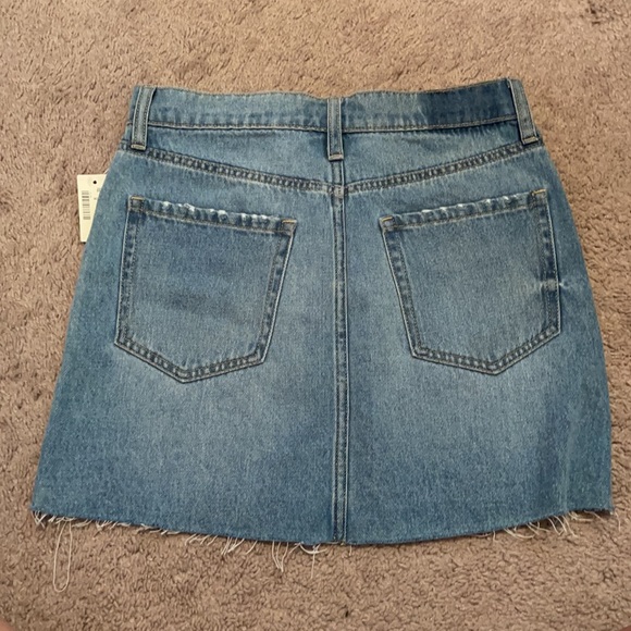 NWT High Rise Blue Jean Mini Skirt - Picture 3 of 3